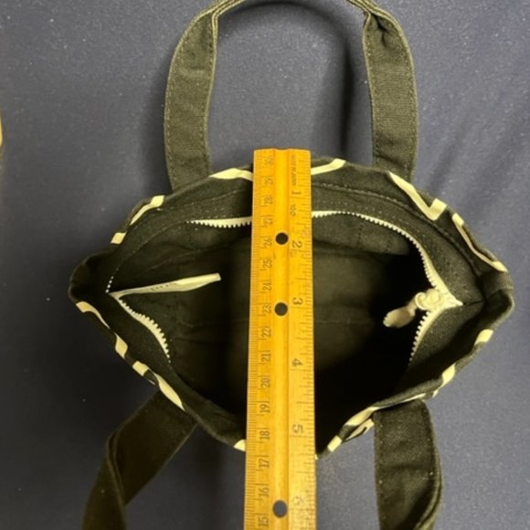 Aeropostale Printed Black & White Mini Cotton Tote Bag 8"x4"x5" - Picture 14 of 16